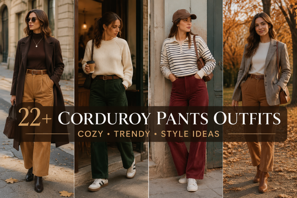 22+ Corduroy Pants Outfits Cozy Trendy Style Ideas